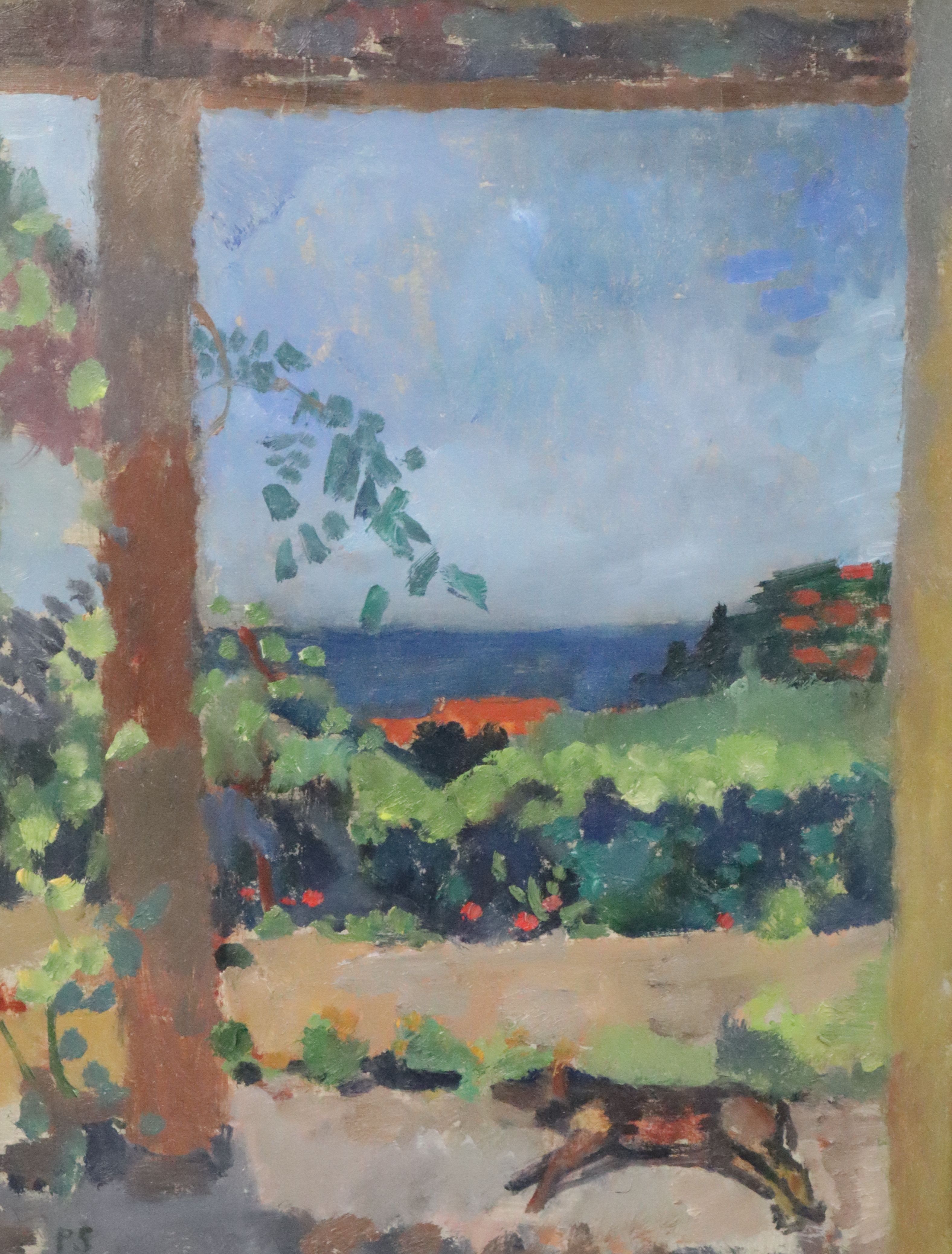 § Peter Spens (20th C.) The Terrace at La Ramade 12.5 x 9.5in.